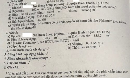 Bán căn hộ dịch vụ Nơ Trang Long – Bình Thạnh
